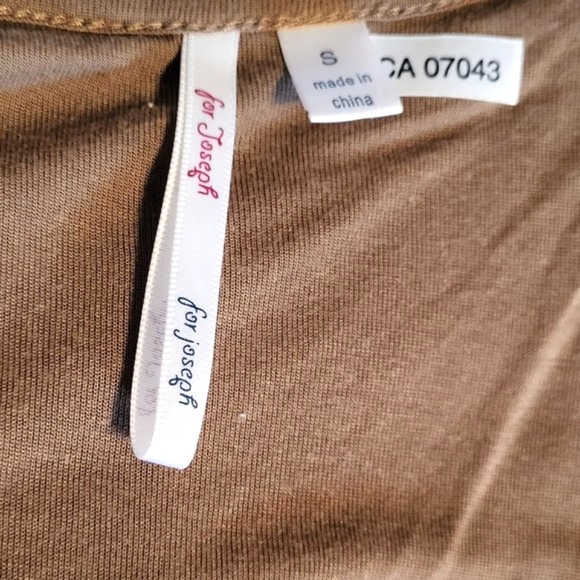 ⚡3/$20⚡ FOR JOSEPH Brown Tank Top Rumpled Cropped Hem Size Small - Picture 4 of 5